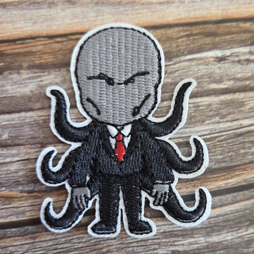Slender Man Creepy Pasta Urban Legend Horror Supernatural Iron on Patch